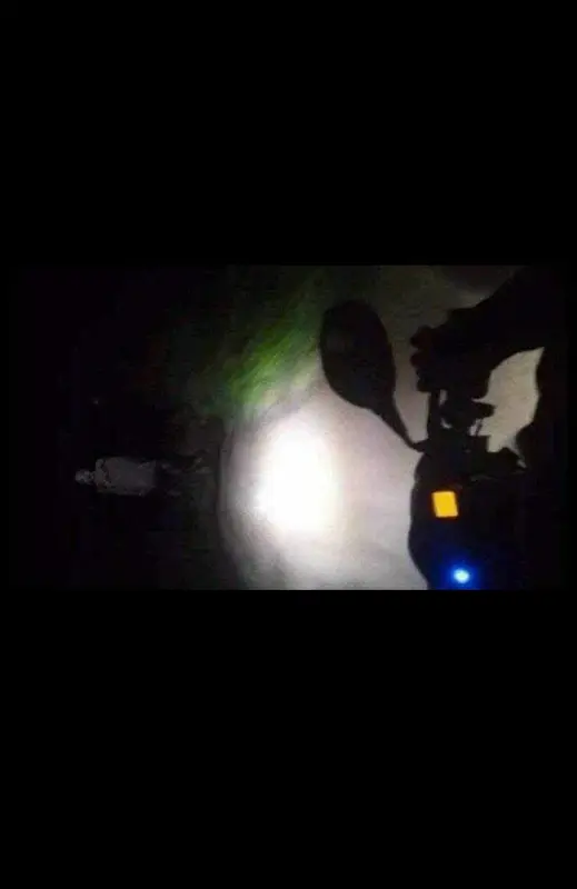Motorcycle Headlight In The Dark