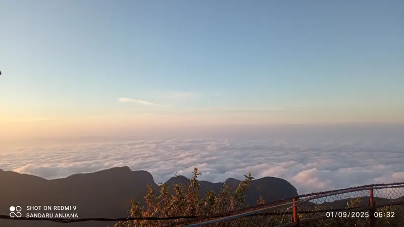 Mountain Sunrise With Clouds