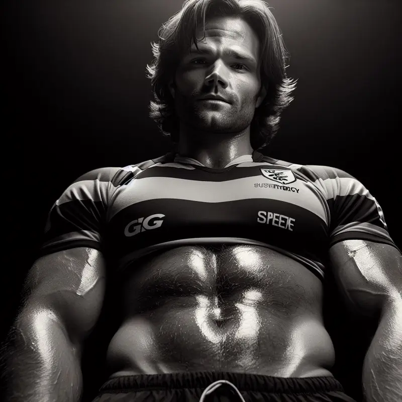 Muscular Athlete In Jersey