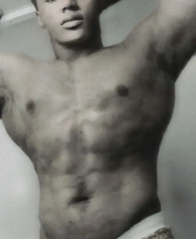Muscular Male Torso Monochrome