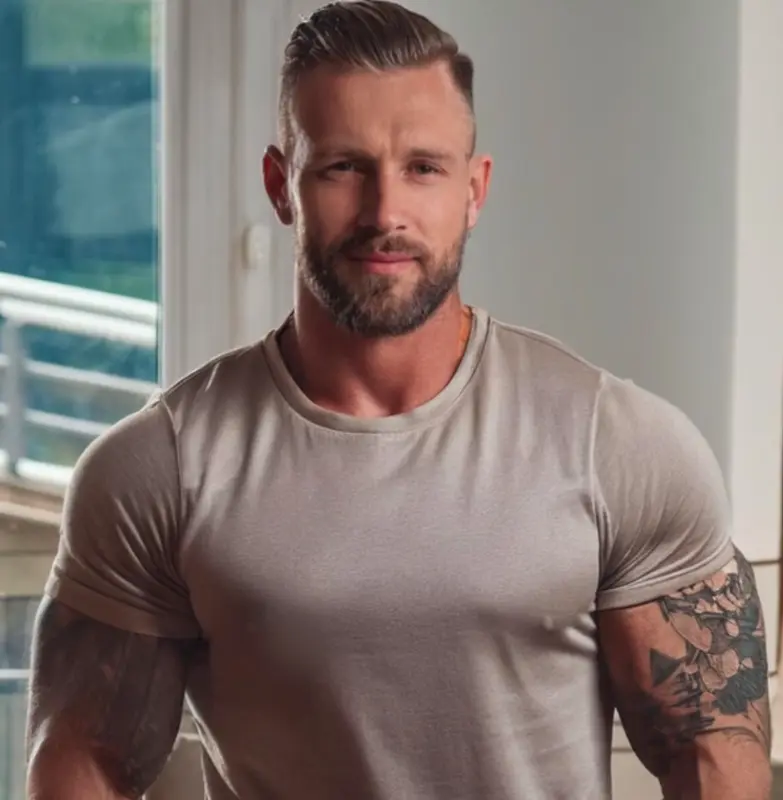 Muscular Man With Tattoos