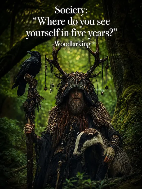 Mystic Figure in Forest