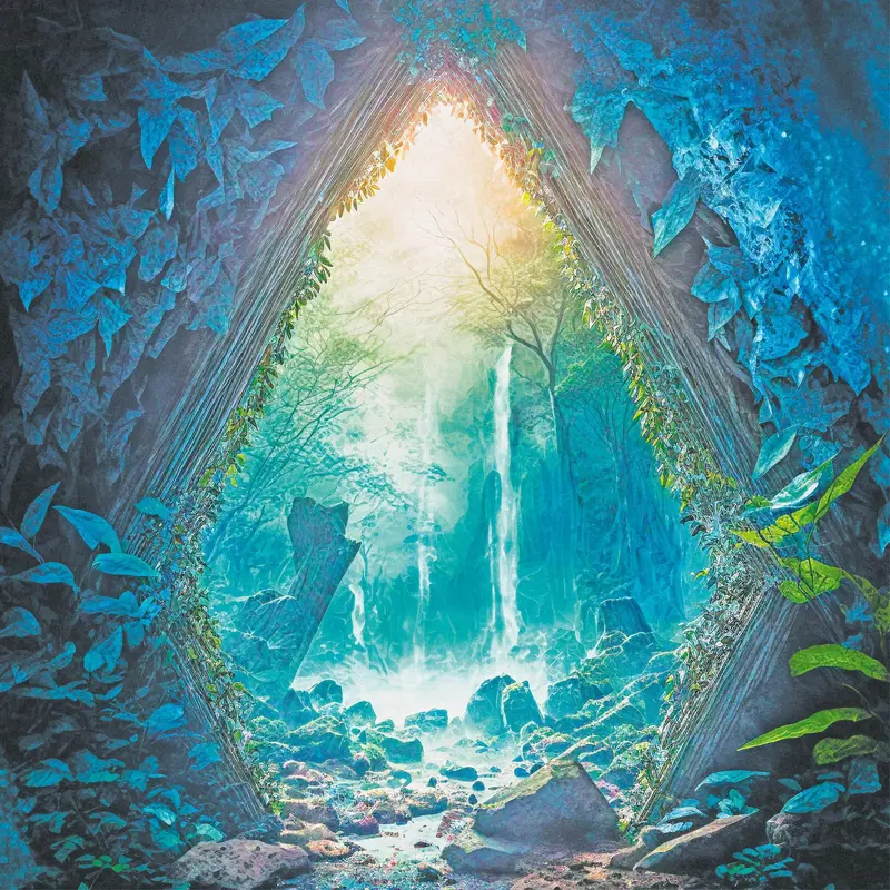 Mystical Forest Waterfall Archway
