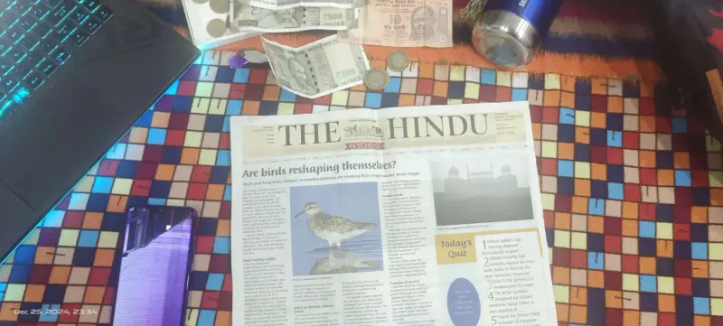 Newspaper On Colorful Cloth