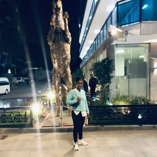 Nighttime Urban Sculpture Scene