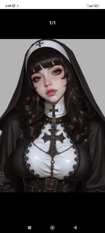 Nun-themed AI Portrait