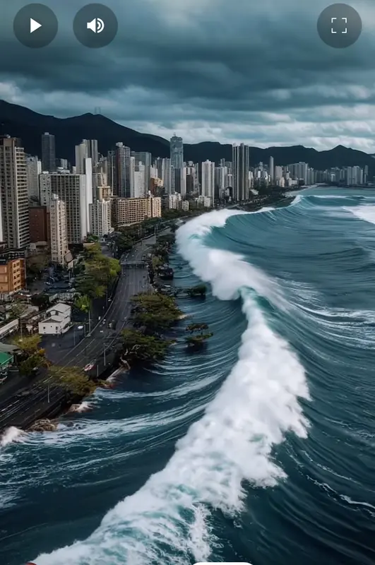 Ocean Waves City Coast