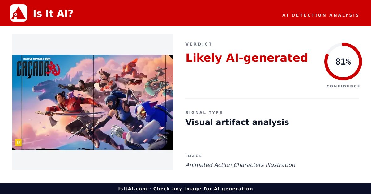 Animated Action Characters Illustration - Is It AI?