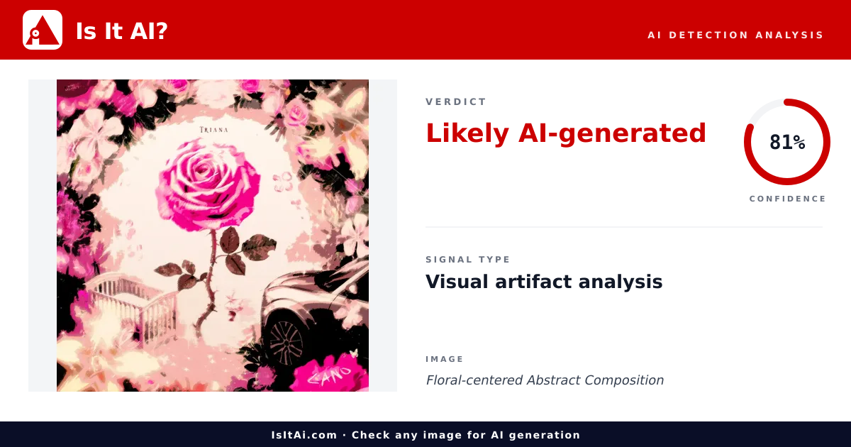 Floral-centered Abstract Composition - Is It AI?