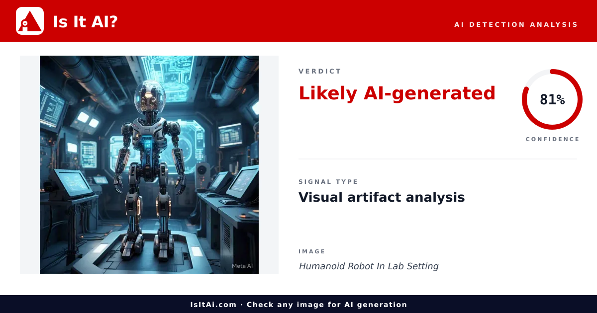 Humanoid Robot In Lab Setting - Is It AI?