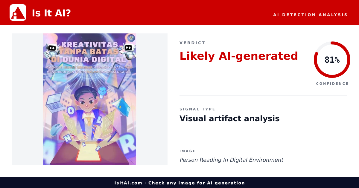 Person Reading In Digital Environment - Is It AI?