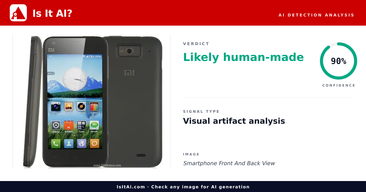 Smartphone Front And Back View - Is It AI?