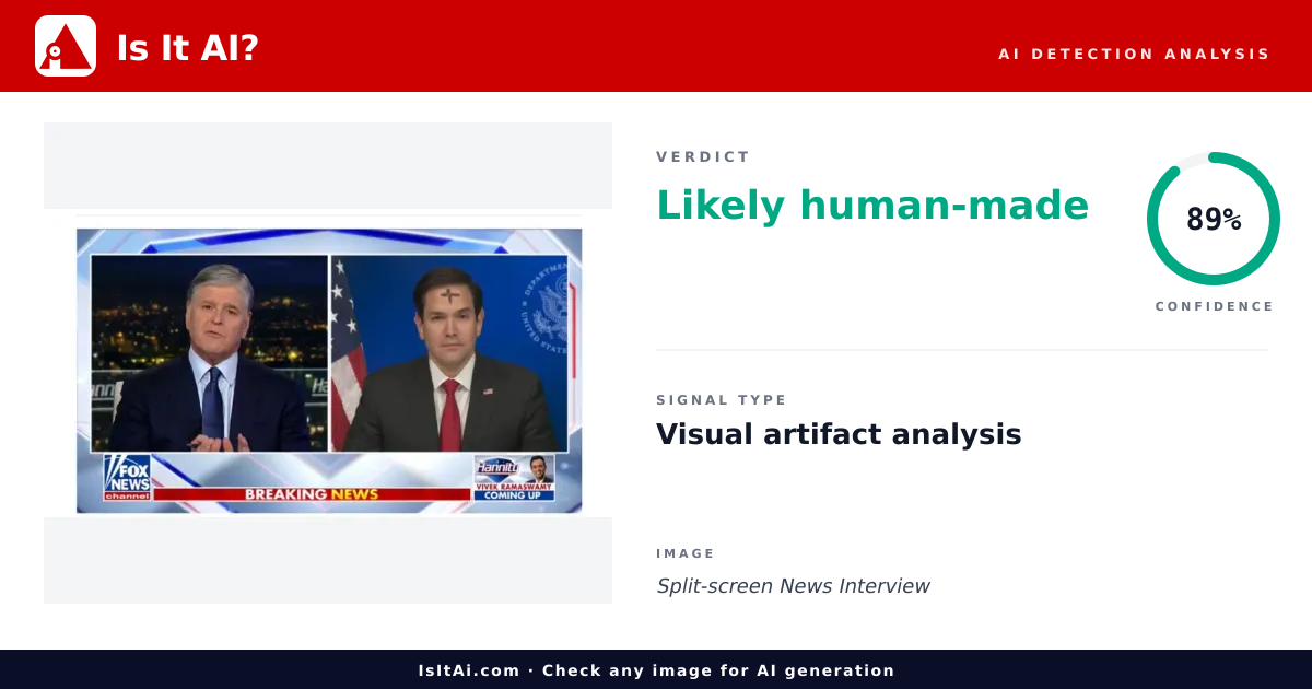 Split-screen News Interview - Is It AI?