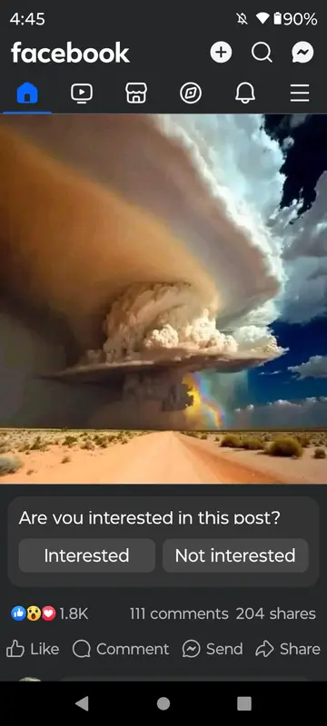 Ominous Cloud With Rainbow