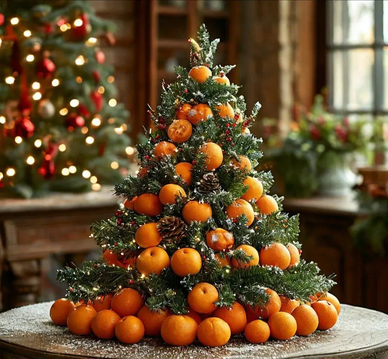 Orange Fruit Christmas Tree