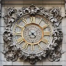Ornate Clock On Building
