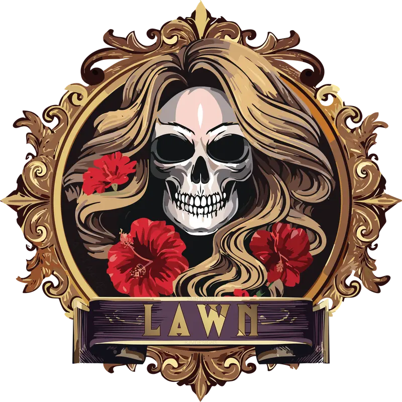 Ornate Skull Floral Design