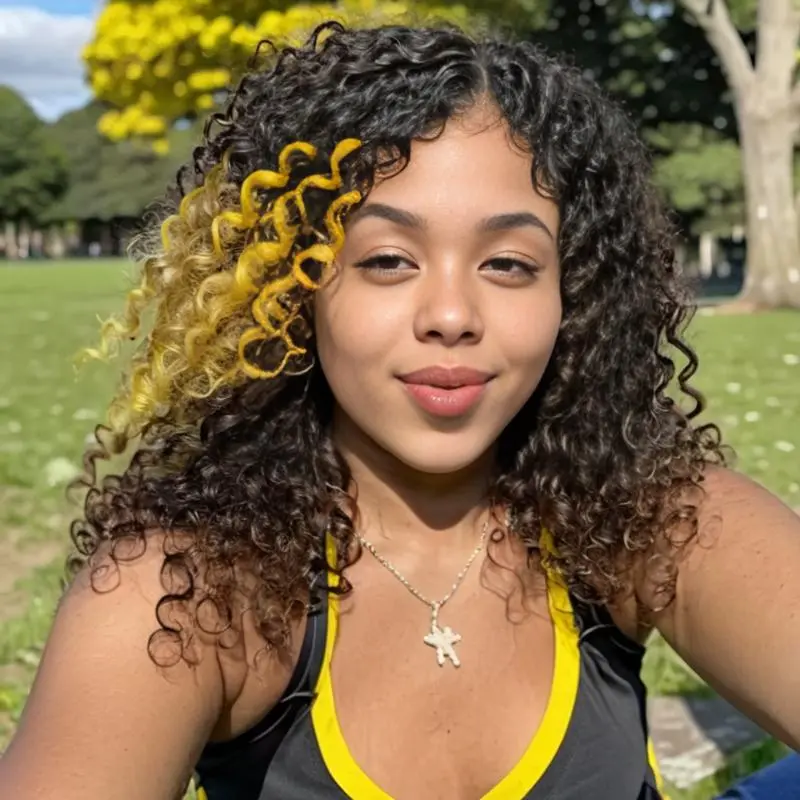 Park Portrait Curly Hair