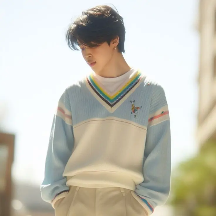 Pastel Sweater Outdoor Portrait