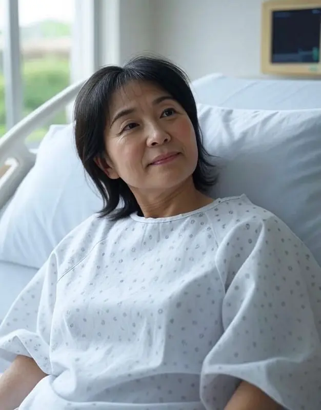 Patient In Hospital Bed