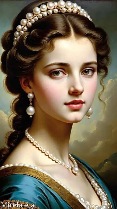 Pearl Adorned Portrait Subject