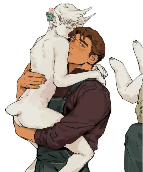 Person Holding Humanoid Goat