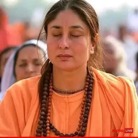 Person Meditating In Orange Robe