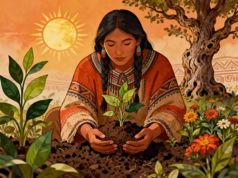 Person Planting In Sunlight