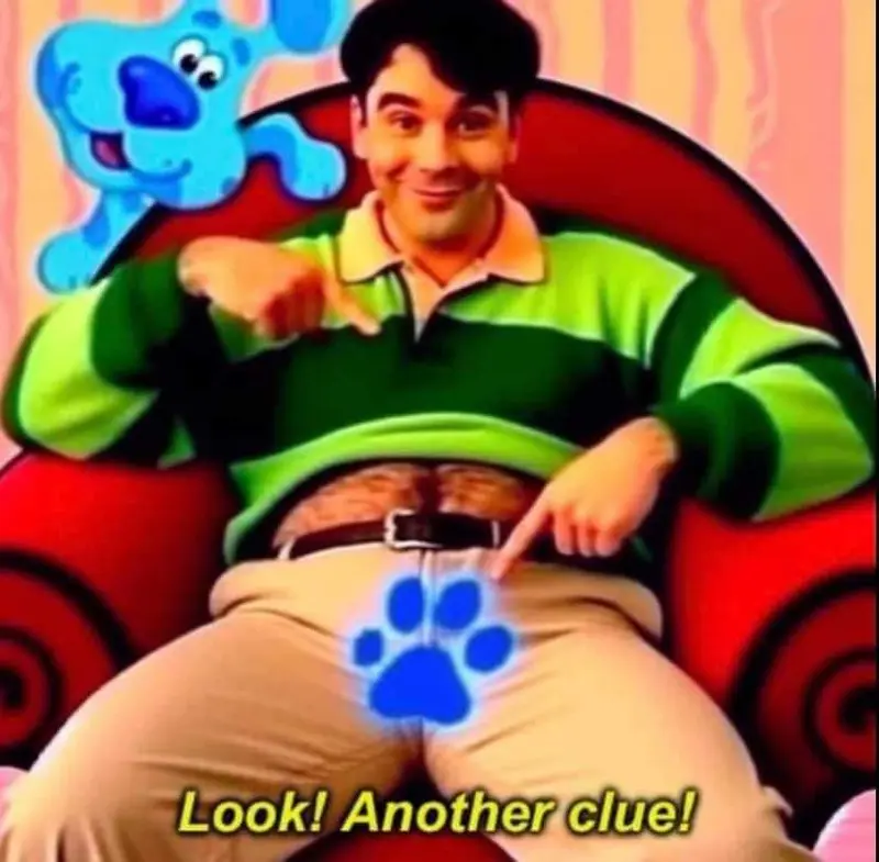 Person Pointing At Paw Print