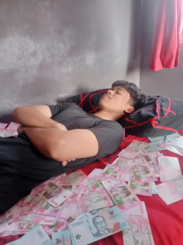 Person Sleeping On Money