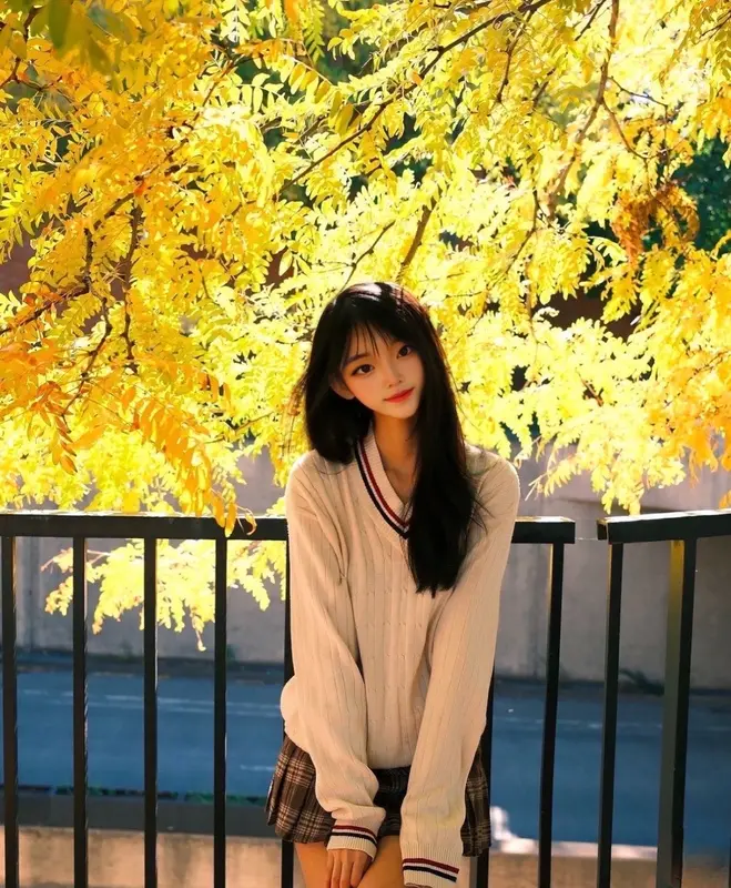 Person Under Autumn Leaves