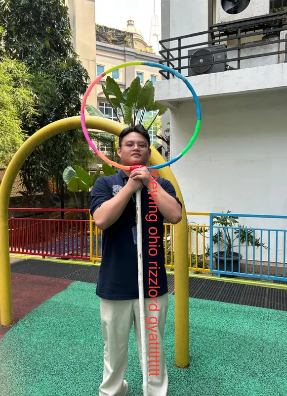 Person With Colorful Hoop