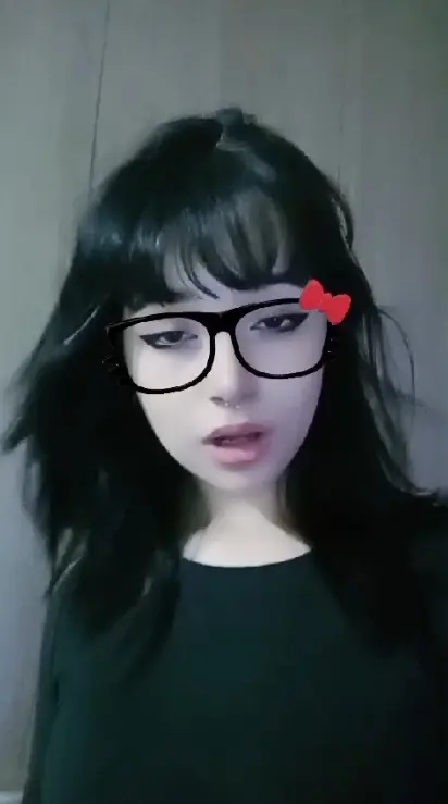 Person With Virtual Glasses Filter