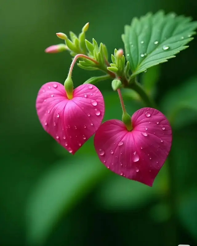 Pink Flowers With Water Droplets