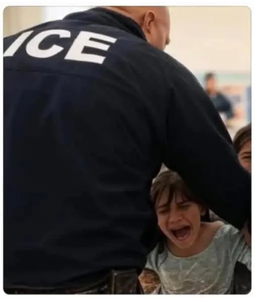 Police Officer With Crying Child