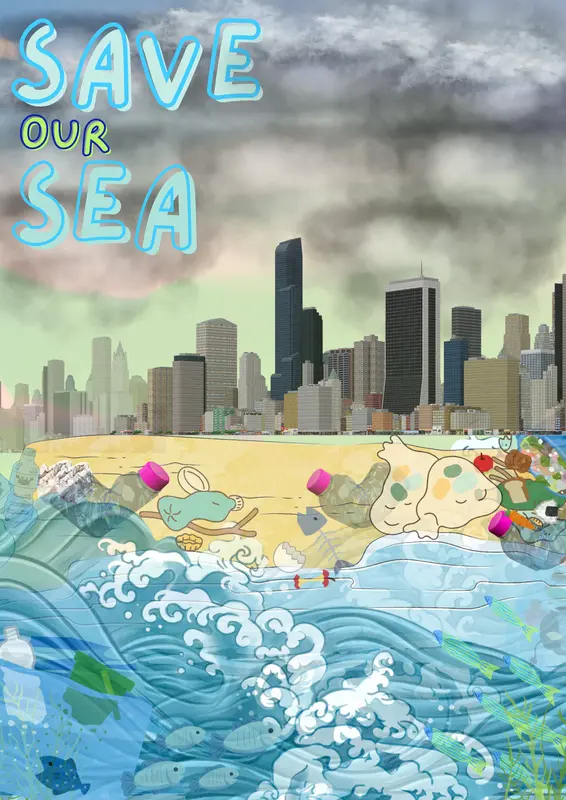 Pollution Awareness Cityscape Illustration