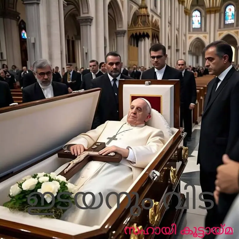 Pope Francis In Casket