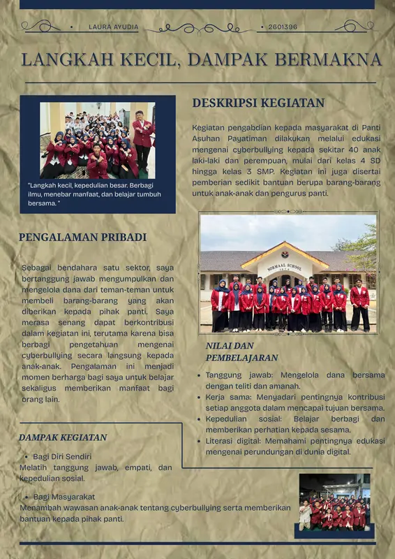 Possibly Human-Made: Indonesian Language Student Activity Report Poster