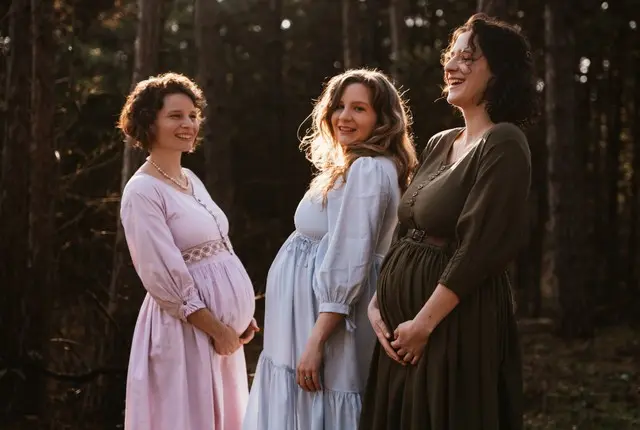 Pregnant Women In Forest