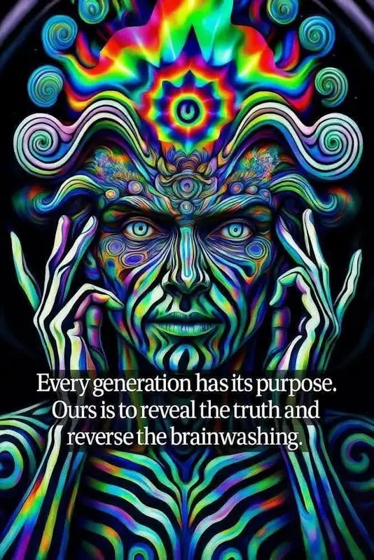 Psychedelic Portrait Of Contemplation