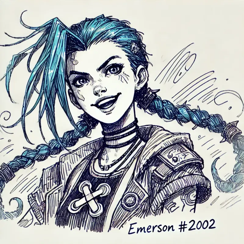 Punk Braided Woman Portrait