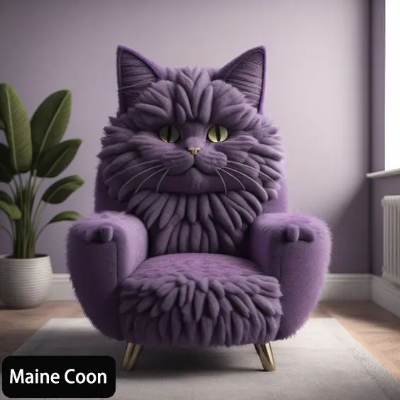 Purple Cat-themed Armchair Design