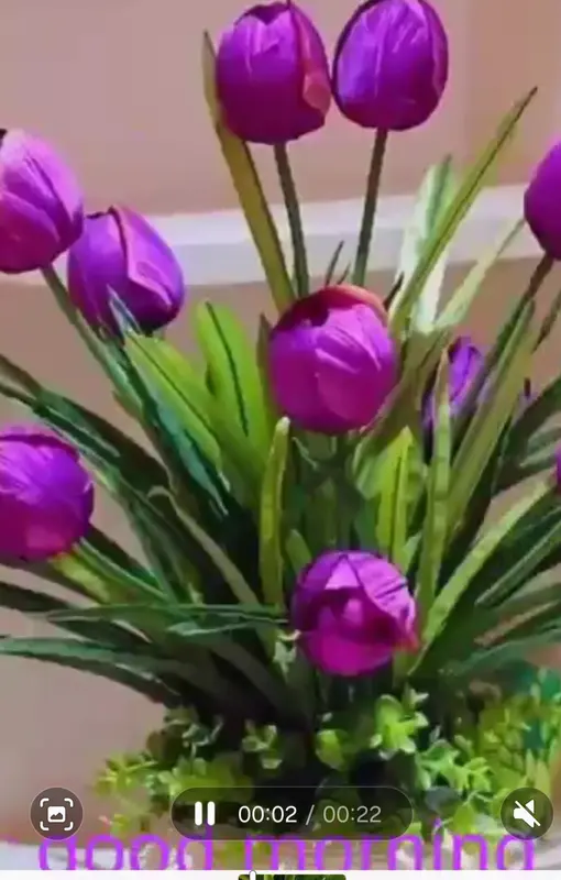 Purple Tulips Floral Arrangement