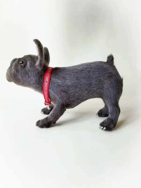 Realistic Dog Sculpture With Collar
