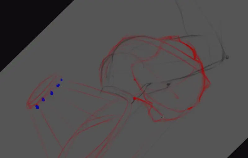 Reclining Figure Red Sketch