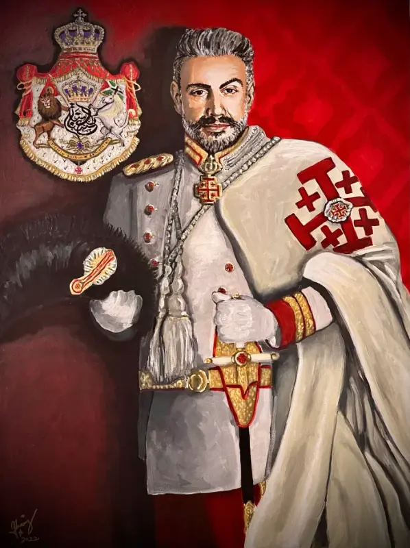 Regal Man In Ornate Attire