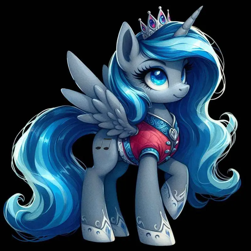 Regal Unicorn Pony Illustration