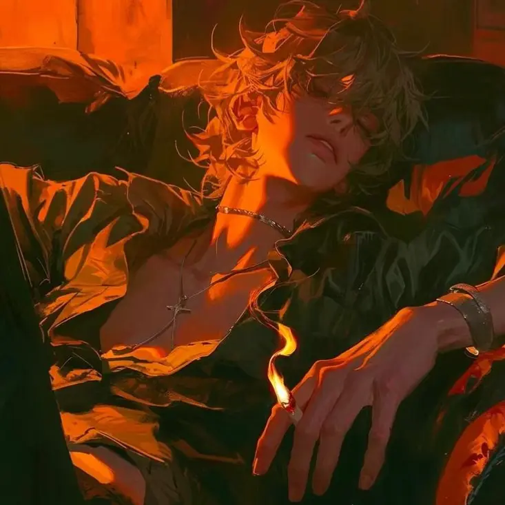 Relaxed Person With Cigarette