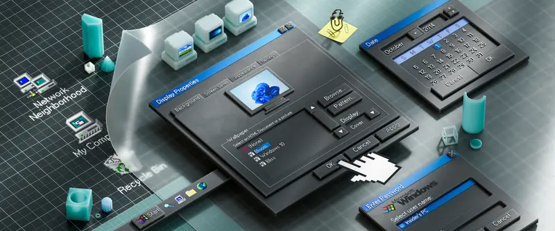 Retro Futuristic Computer Interface