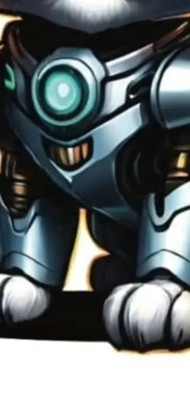 Robot Cat In Futuristic Armor